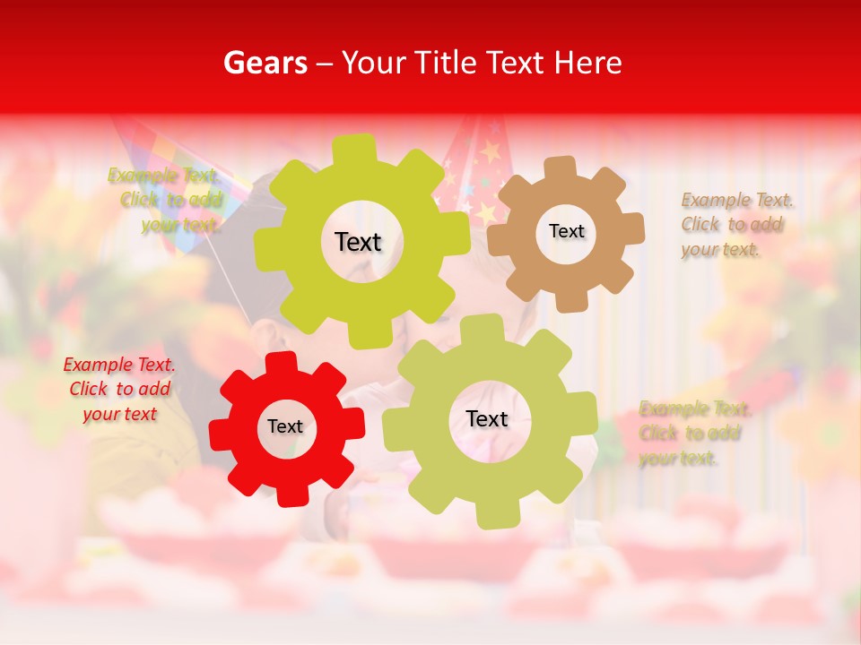 Female Celebrating Gift PowerPoint Template