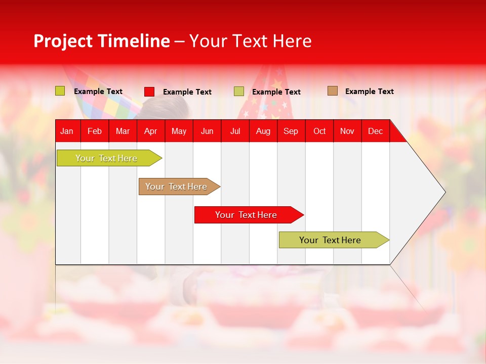 Female Celebrating Gift PowerPoint Template