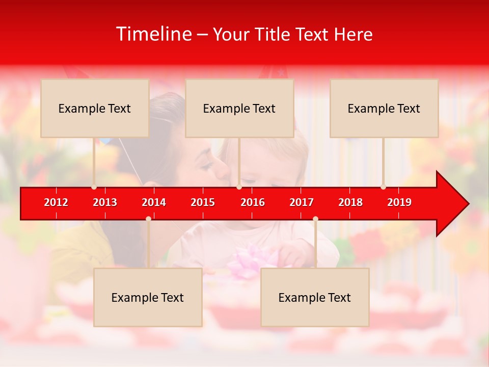 Female Celebrating Gift PowerPoint Template