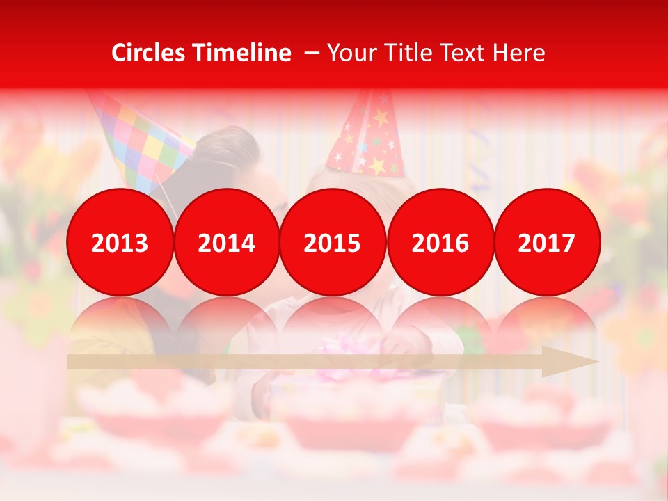 Female Celebrating Gift PowerPoint Template