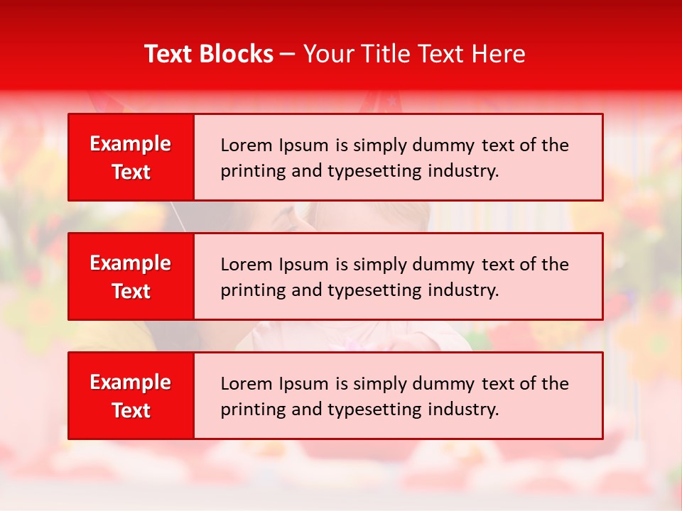 Female Celebrating Gift PowerPoint Template