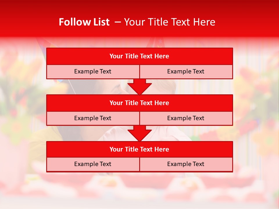 Female Celebrating Gift PowerPoint Template