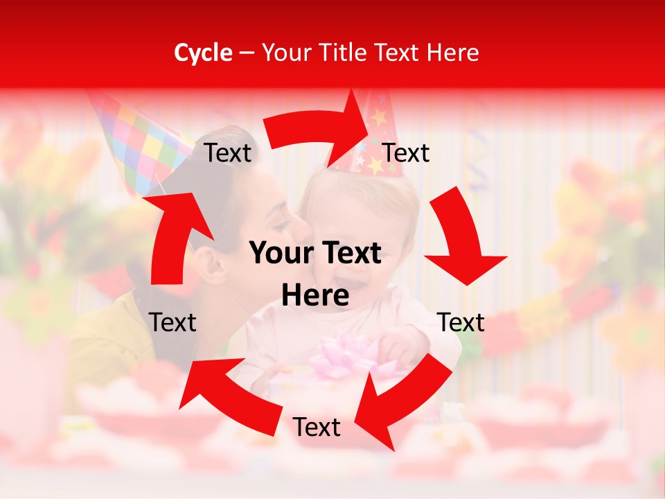 Female Celebrating Gift PowerPoint Template