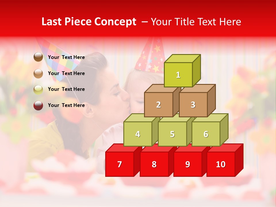 Female Celebrating Gift PowerPoint Template