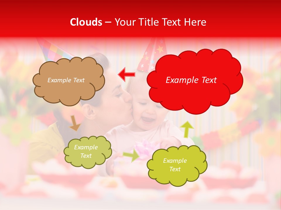 Female Celebrating Gift PowerPoint Template