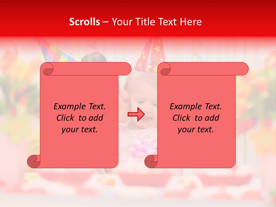 Female Celebrating Gift PowerPoint Template