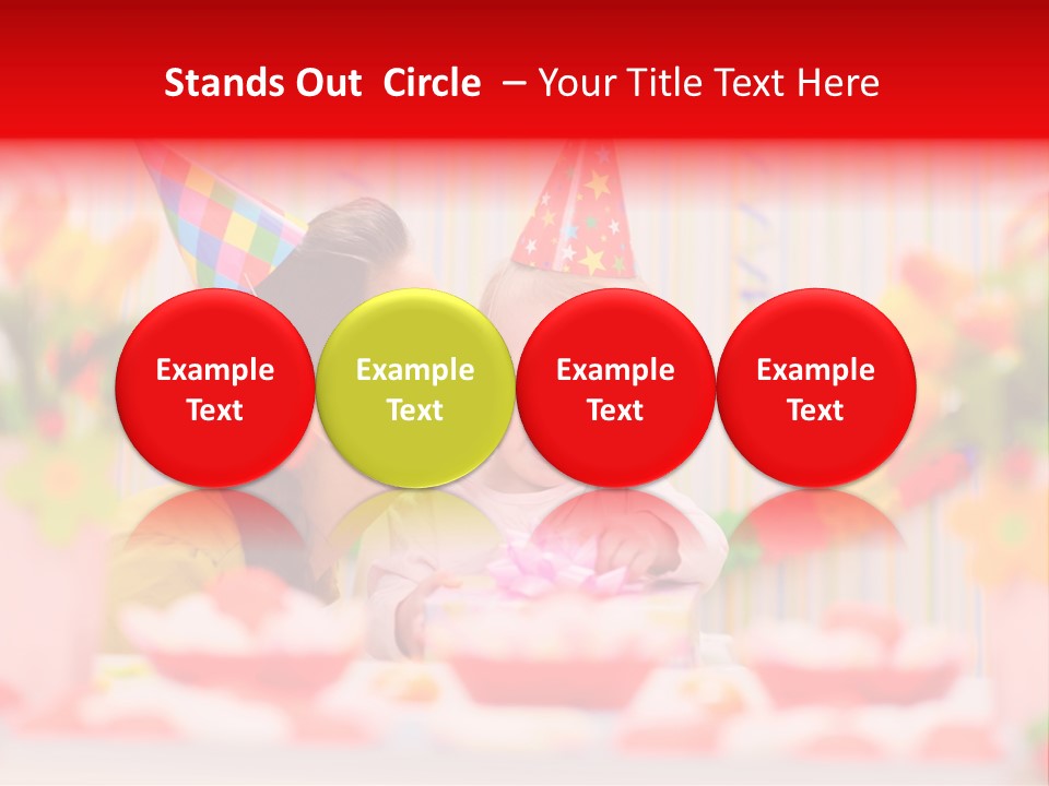 Female Celebrating Gift PowerPoint Template