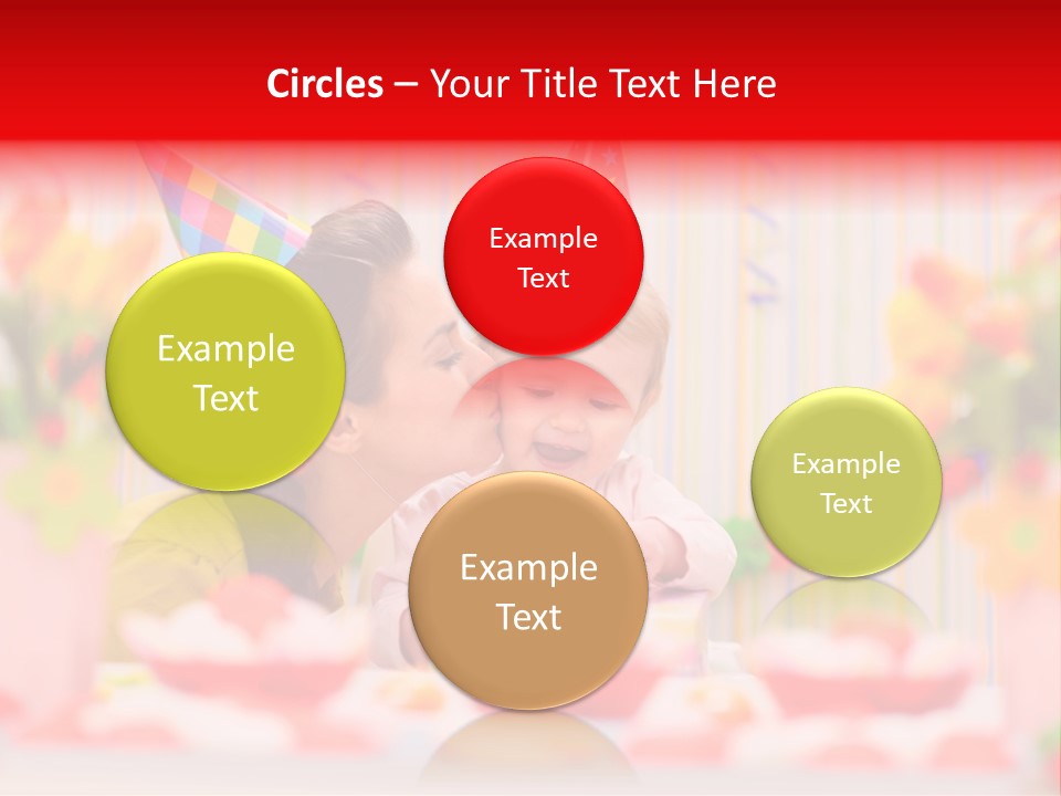 Female Celebrating Gift PowerPoint Template