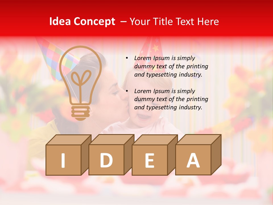 Female Celebrating Gift PowerPoint Template