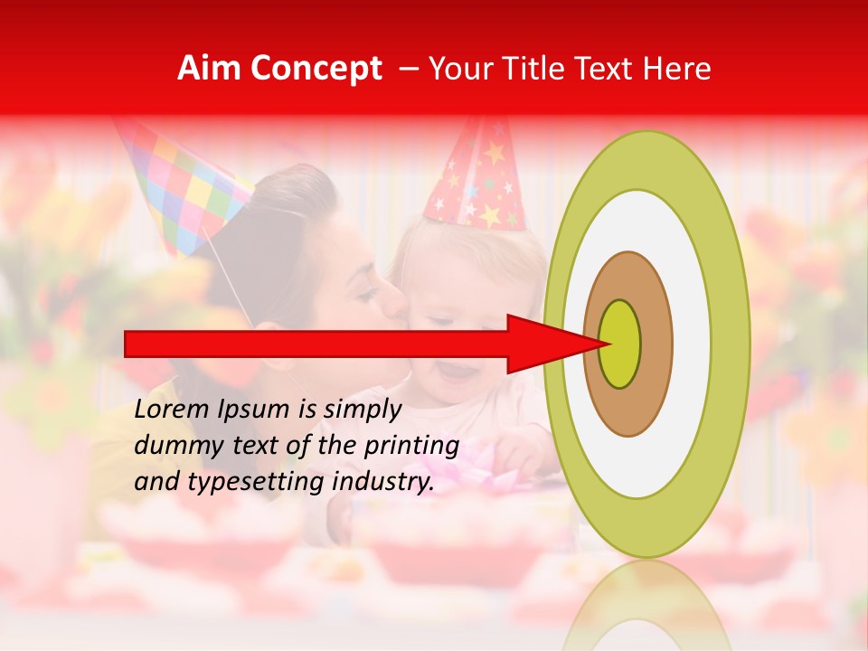 Female Celebrating Gift PowerPoint Template