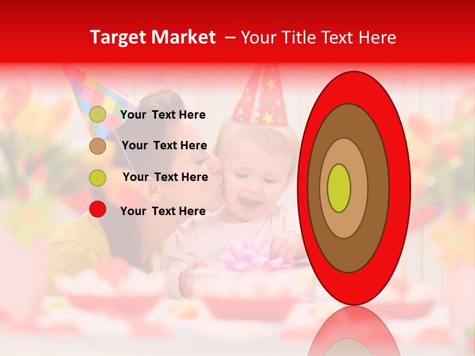 Female Celebrating Gift PowerPoint Template