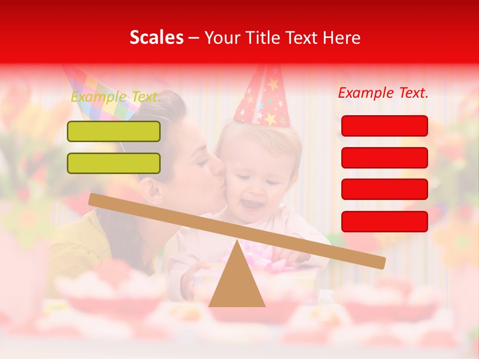 Female Celebrating Gift PowerPoint Template