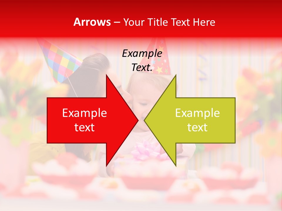 Female Celebrating Gift PowerPoint Template