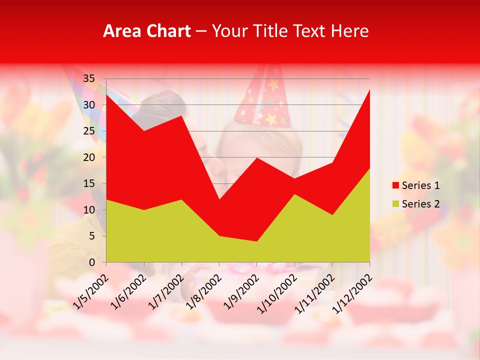 Female Celebrating Gift PowerPoint Template