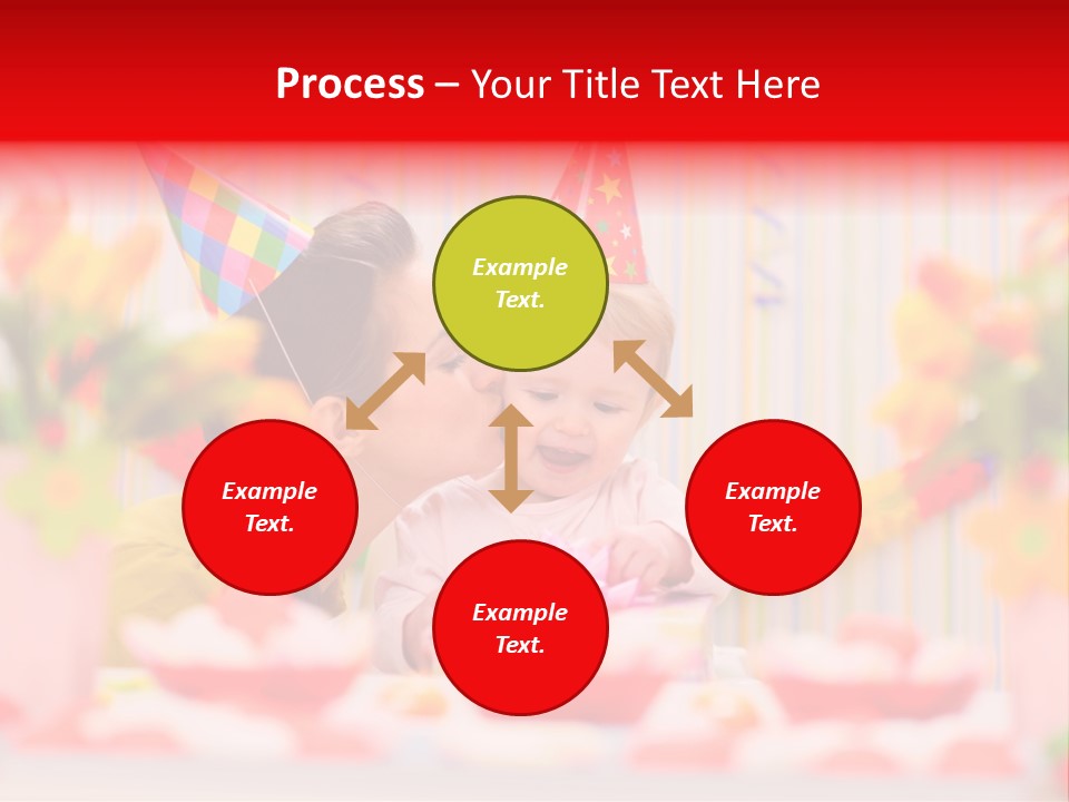 Female Celebrating Gift PowerPoint Template