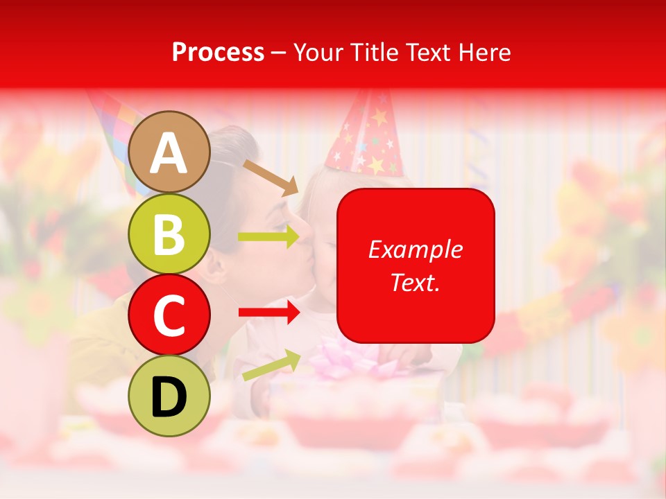 Female Celebrating Gift PowerPoint Template