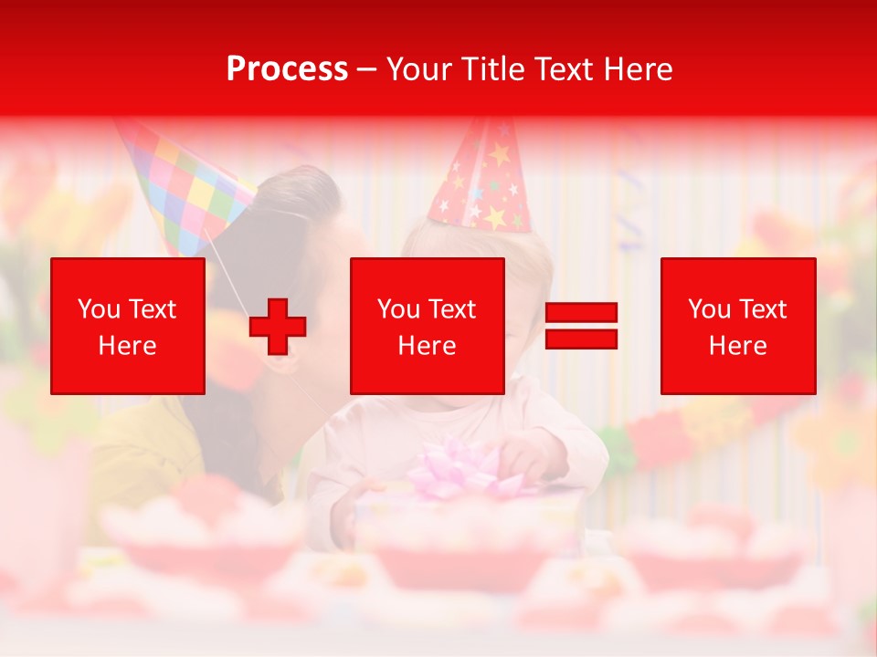 Female Celebrating Gift PowerPoint Template