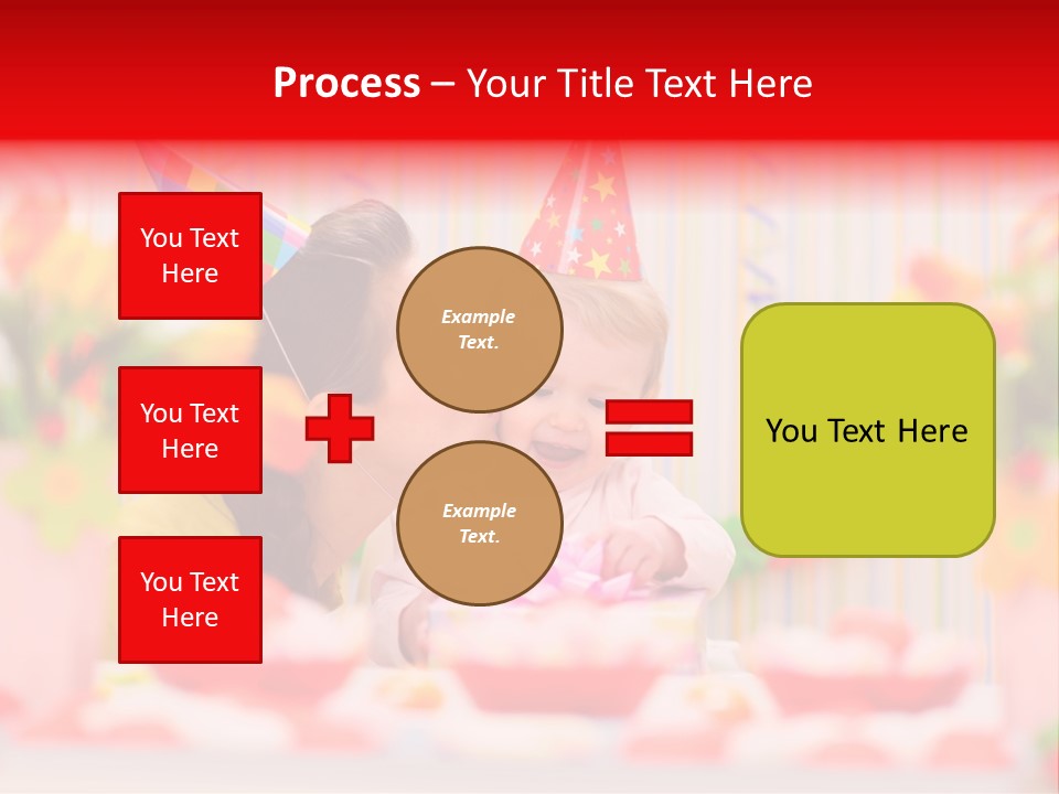 Female Celebrating Gift PowerPoint Template