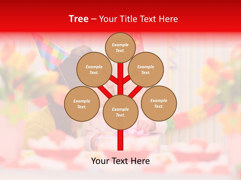 Female Celebrating Gift PowerPoint Template