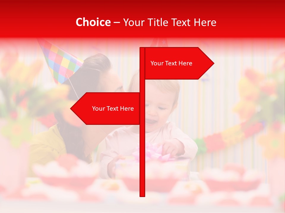 Female Celebrating Gift PowerPoint Template