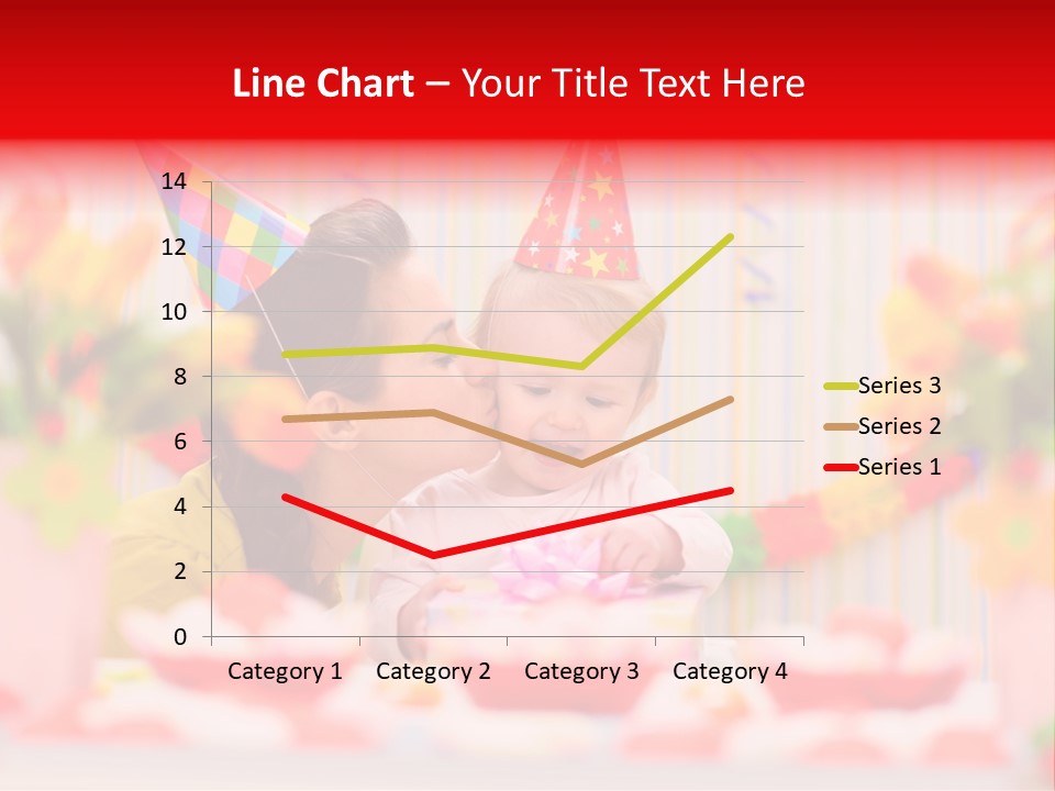 Female Celebrating Gift PowerPoint Template