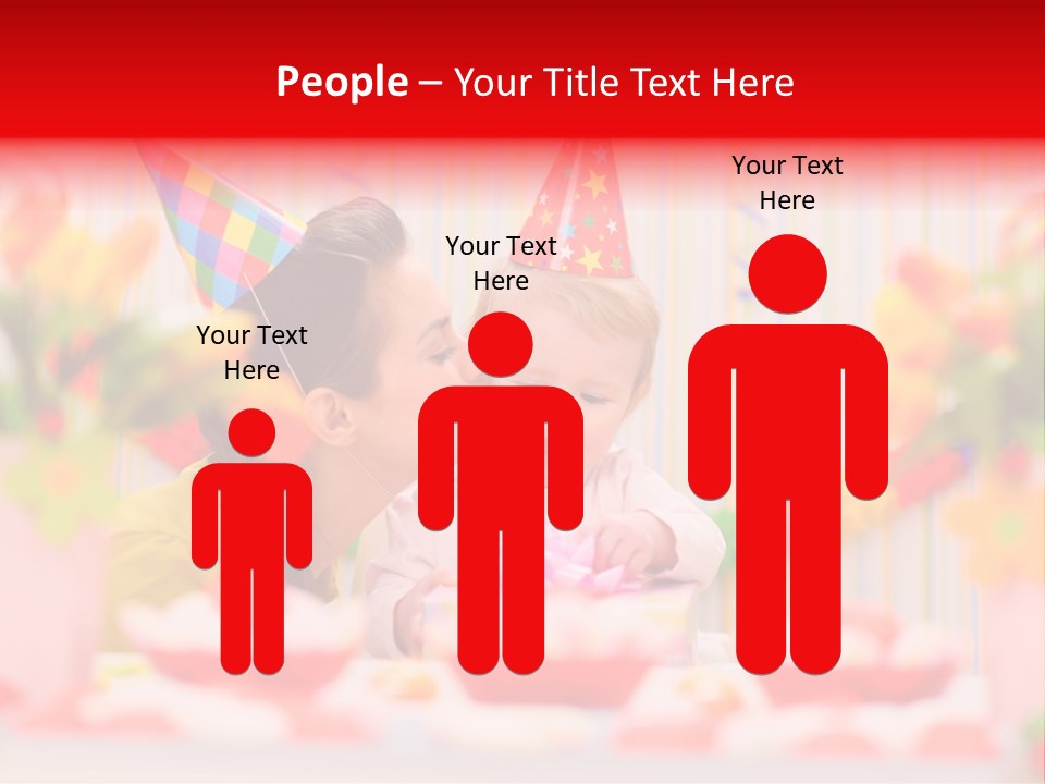 Female Celebrating Gift PowerPoint Template