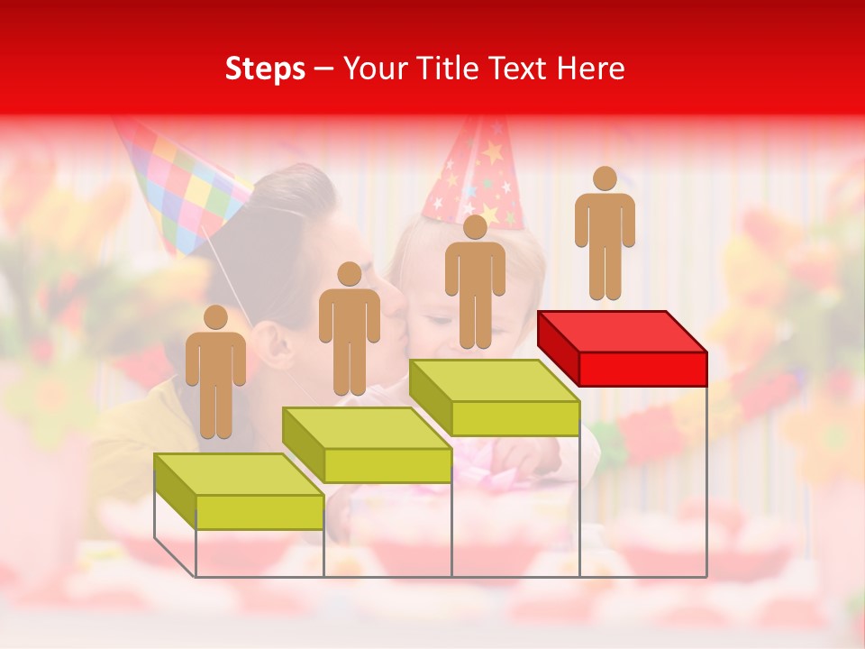 Female Celebrating Gift PowerPoint Template