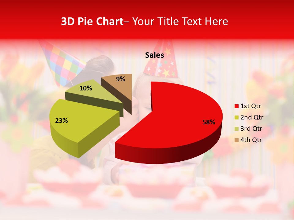 Female Celebrating Gift PowerPoint Template