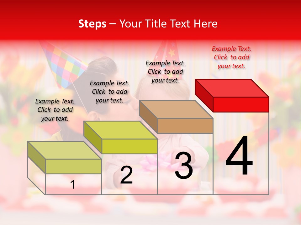 Female Celebrating Gift PowerPoint Template