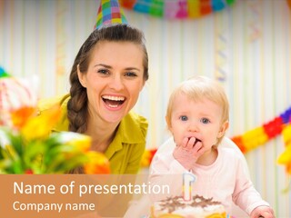 Mum Childcare Celebrate PowerPoint Template