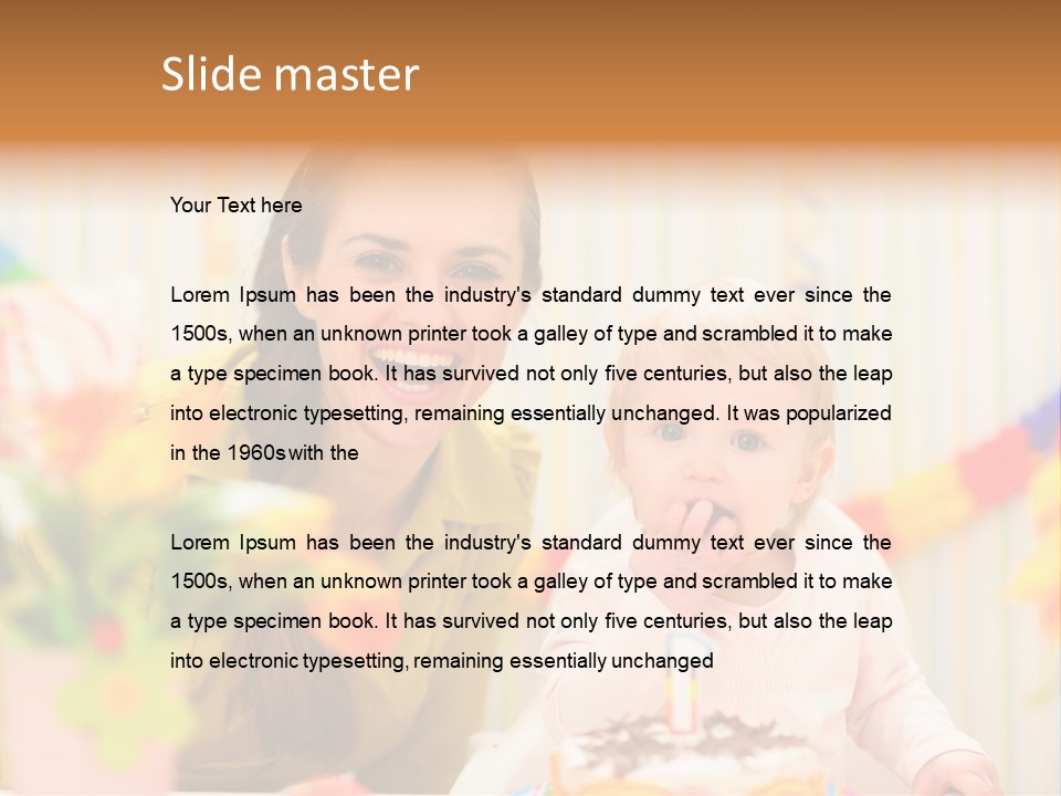 Mum Childcare Celebrate PowerPoint Template