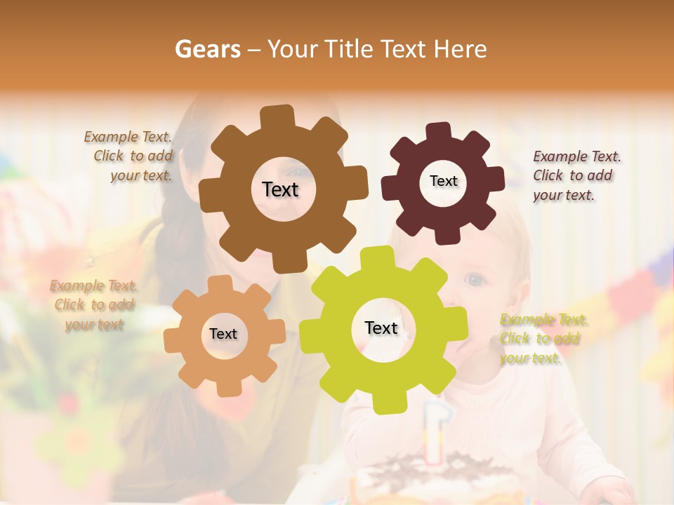 Mum Childcare Celebrate PowerPoint Template