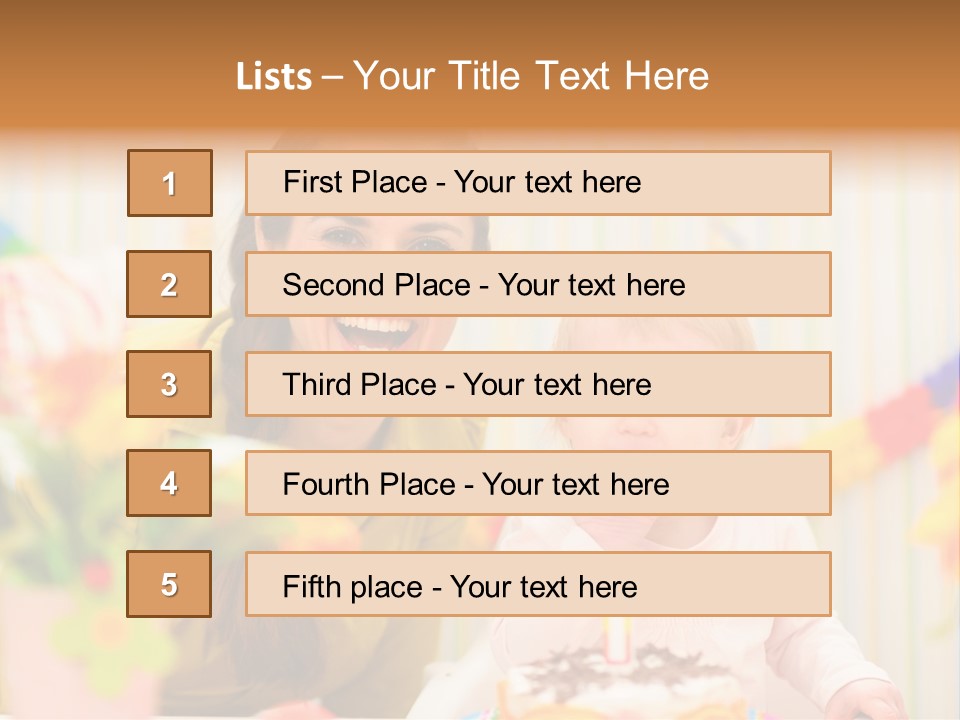 Mum Childcare Celebrate PowerPoint Template