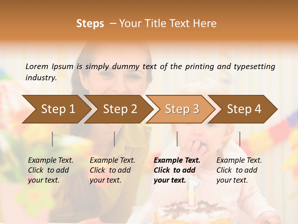 Mum Childcare Celebrate PowerPoint Template
