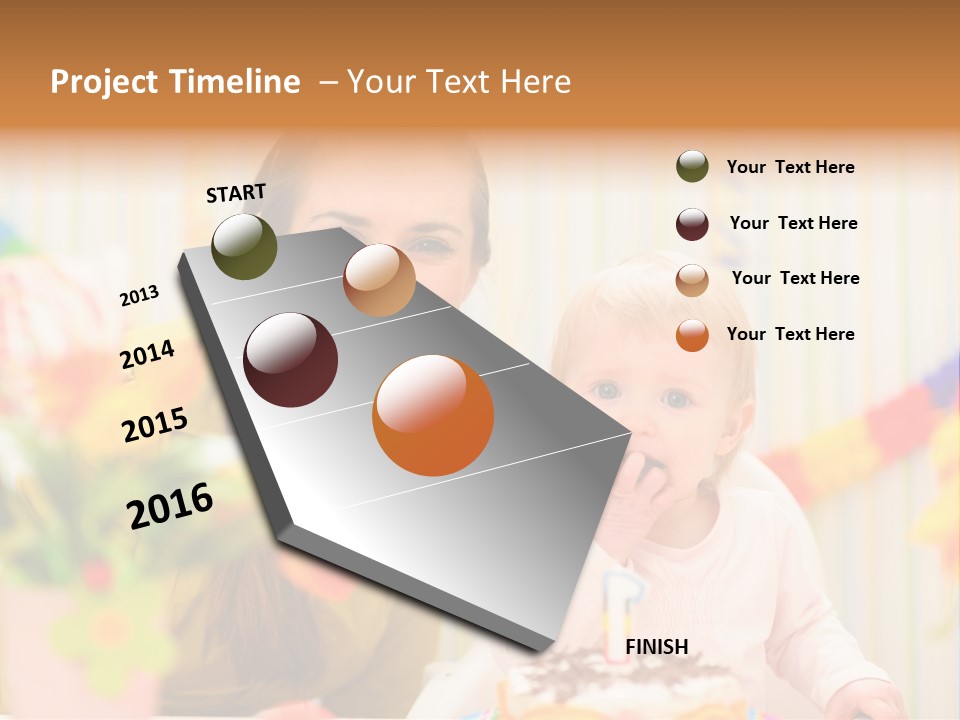 Mum Childcare Celebrate PowerPoint Template