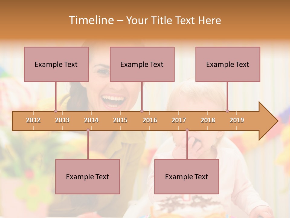 Mum Childcare Celebrate PowerPoint Template