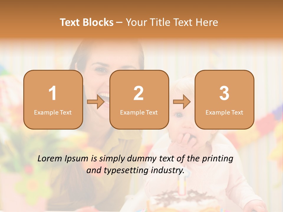 Mum Childcare Celebrate PowerPoint Template