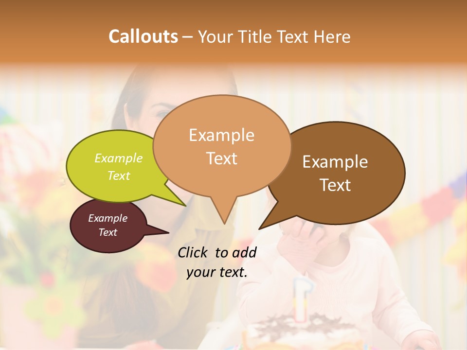 Mum Childcare Celebrate PowerPoint Template