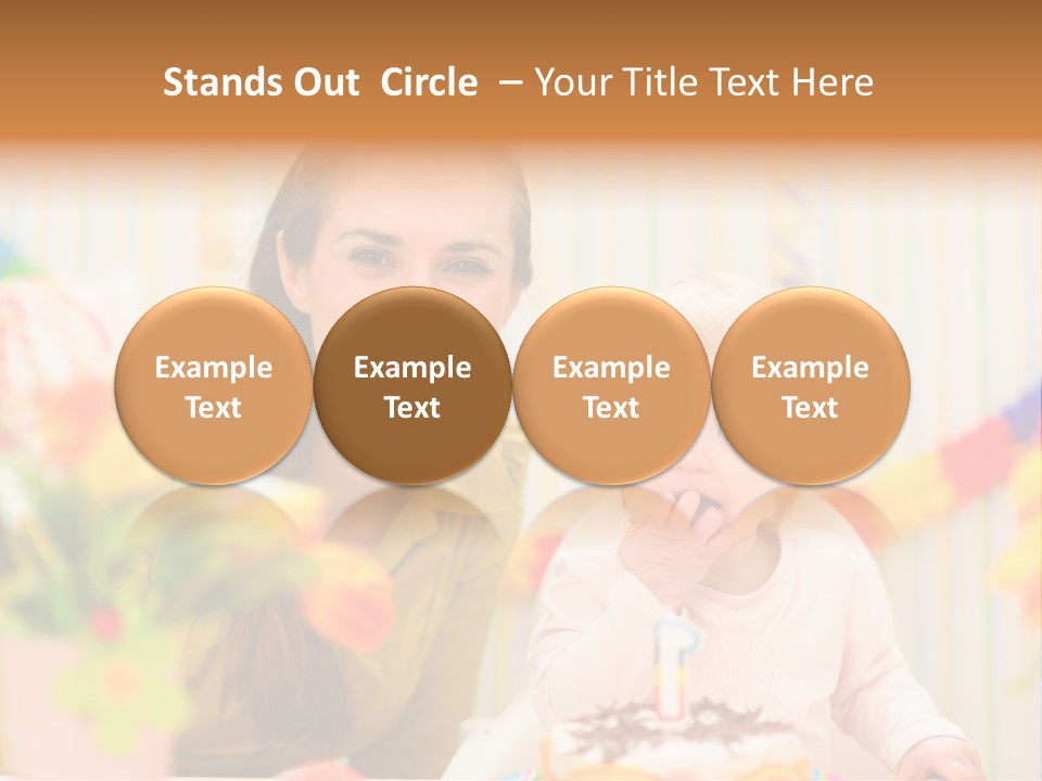 Mum Childcare Celebrate PowerPoint Template