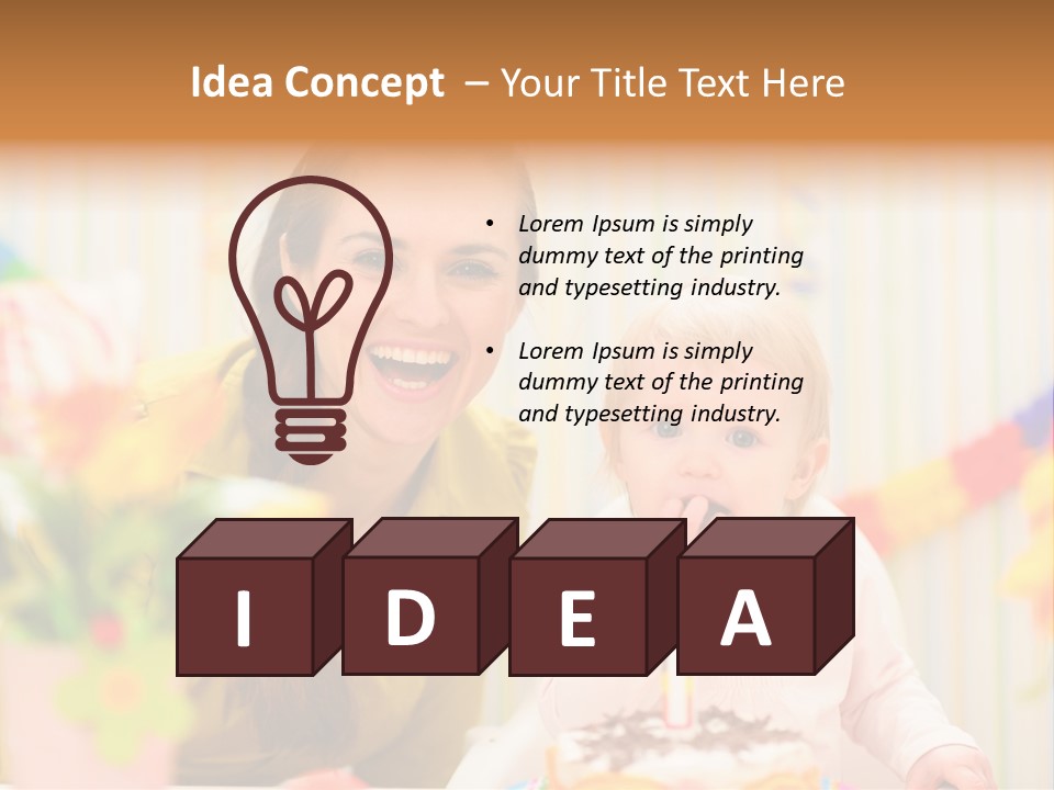 Mum Childcare Celebrate PowerPoint Template