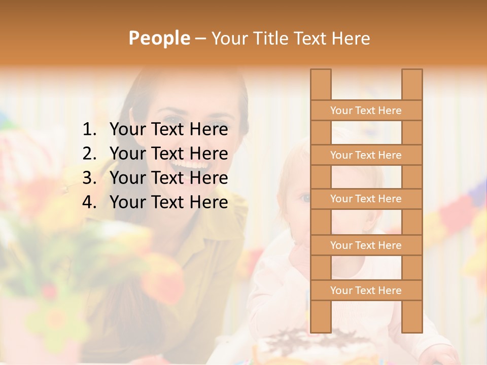 Mum Childcare Celebrate PowerPoint Template