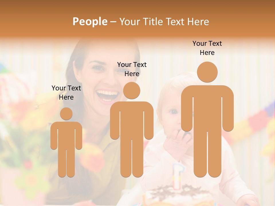 Mum Childcare Celebrate PowerPoint Template