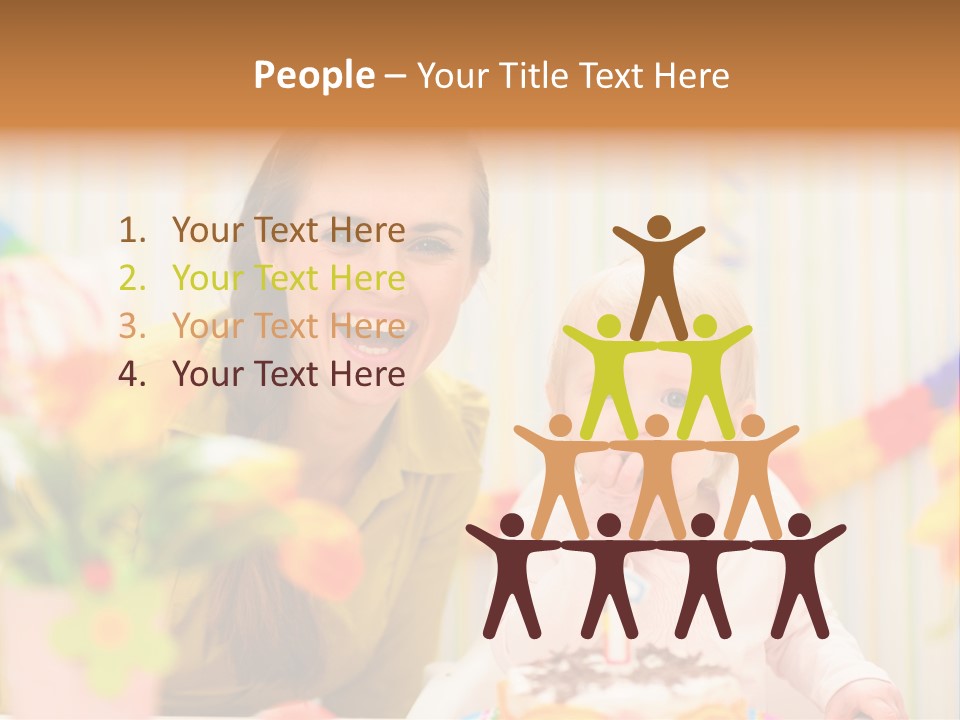 Mum Childcare Celebrate PowerPoint Template