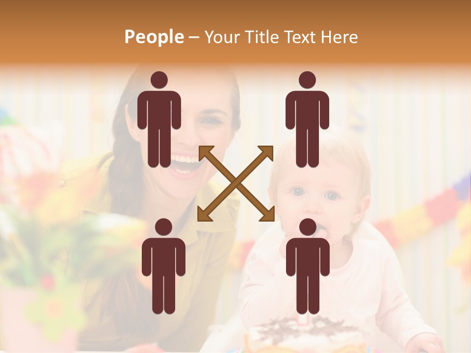 Mum Childcare Celebrate PowerPoint Template