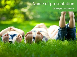 Boy Background Park PowerPoint Template