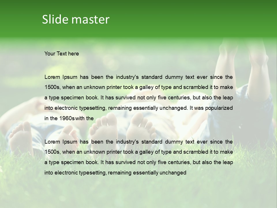 Boy Background Park PowerPoint Template