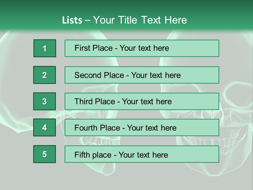 X Ray Skull Anatomy PowerPoint Template