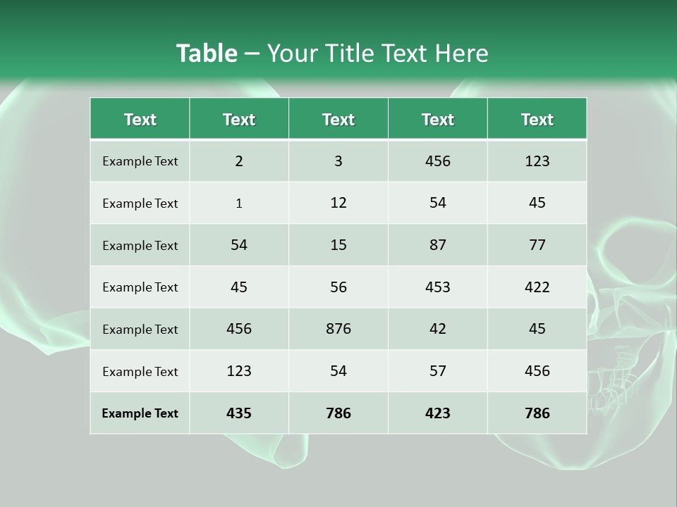 X Ray Skull Anatomy PowerPoint Template