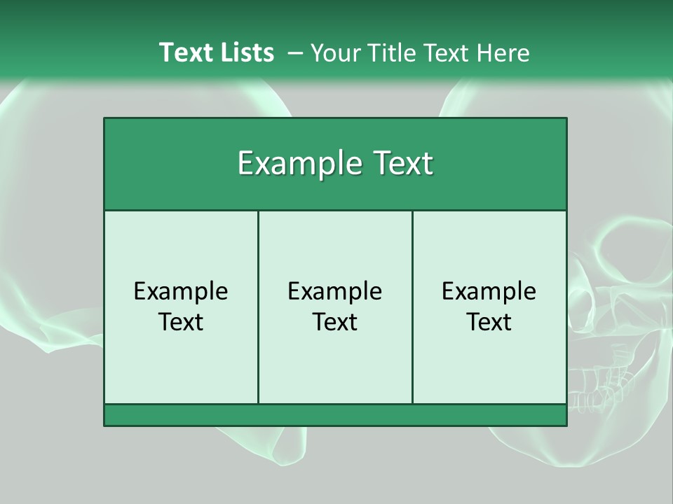 X Ray Skull Anatomy PowerPoint Template