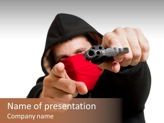 Mugger Weapon Offender PowerPoint Template